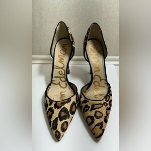 Sam Edelman LEOPARD cow hide hair Stiletto Heels